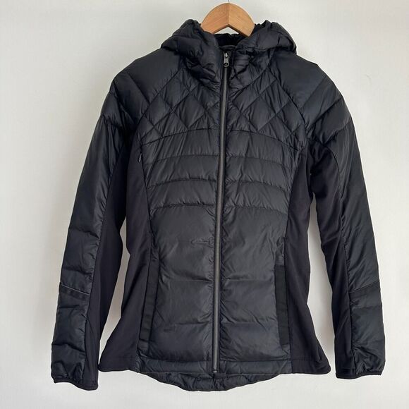 Lululemon Down Jacket Womens 6 Puffer Hooded Quilted Insulated Zip Down For Run - Picture 2 of 16